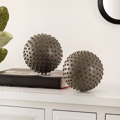 SAFAVIEH Roni Decorative Ball Table Decor (Set of 2) - 5.1" W x 5.1" L x 5.1" H