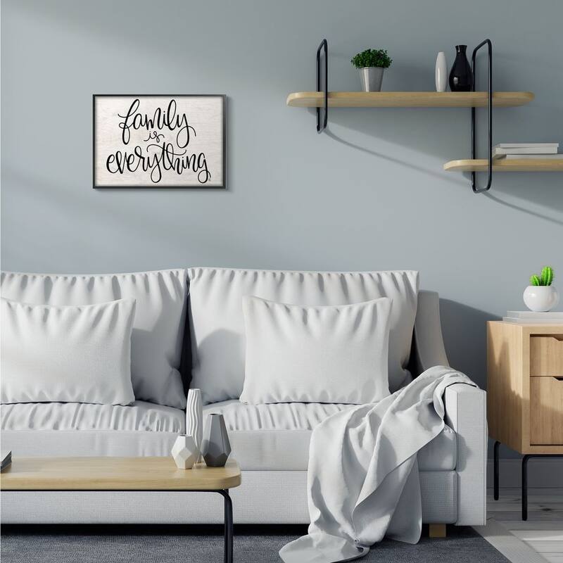Stupell Family Is Everything Rustic Quote Farm Home Sign Framed Giclee Texturized Art by Fearfully Made Creations