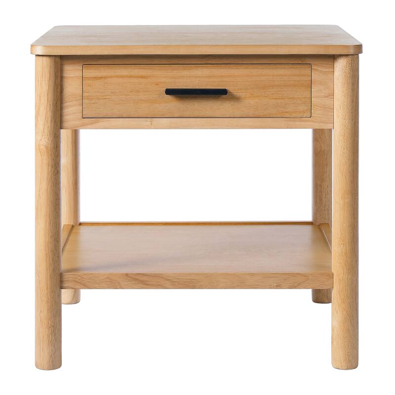 Christopher Knight Home - Livia Round Solid Wood End Table with Drawer and Open Shelf