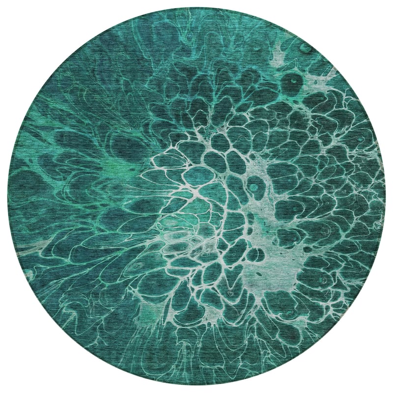 HomeRoots Abstract Transitional Rectangle Outdoor Rug