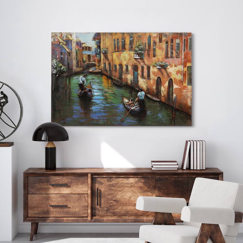 "Venice" Mixed Media Iron Hand Painted 3D Wall Art
