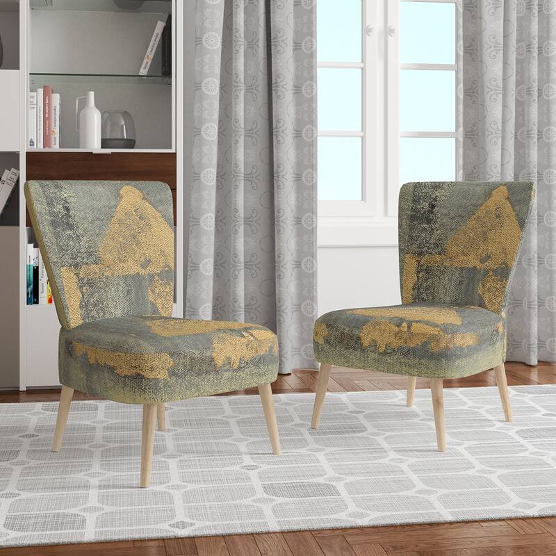 Designart "Glam Form I" Upholstered Modern Accent Chair - Arm Chair
