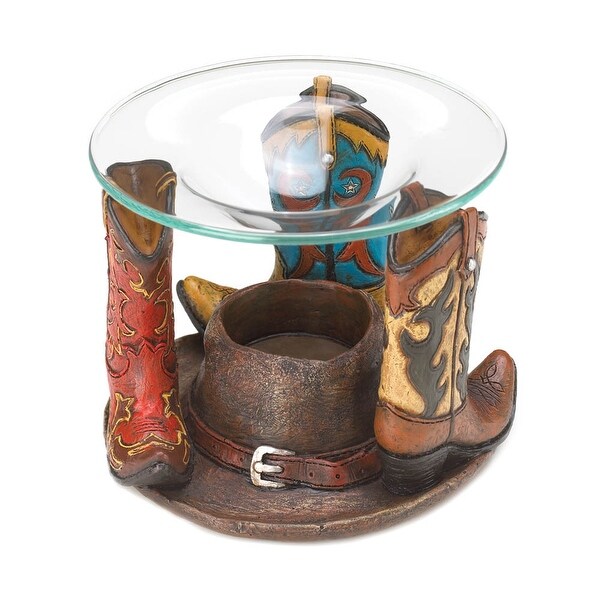 Retro Cowboy Boots Oil Warmer
