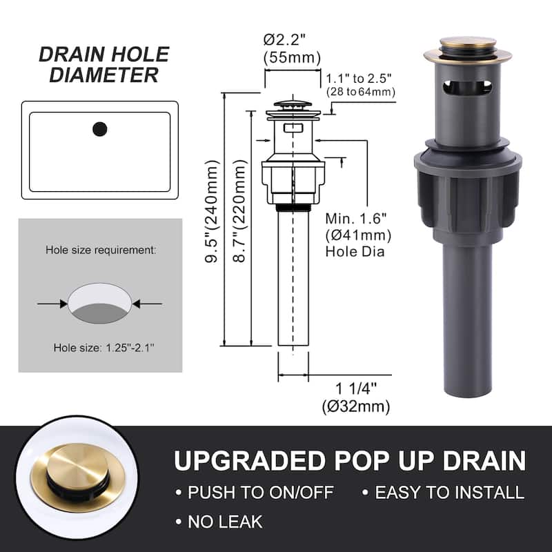 WOWOW 8 in. Widespread Double Handle Bathroom Faucet