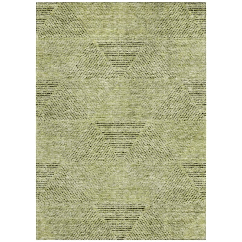 HomeRoots Geometric Transitional Rectangle Outdoor Rug