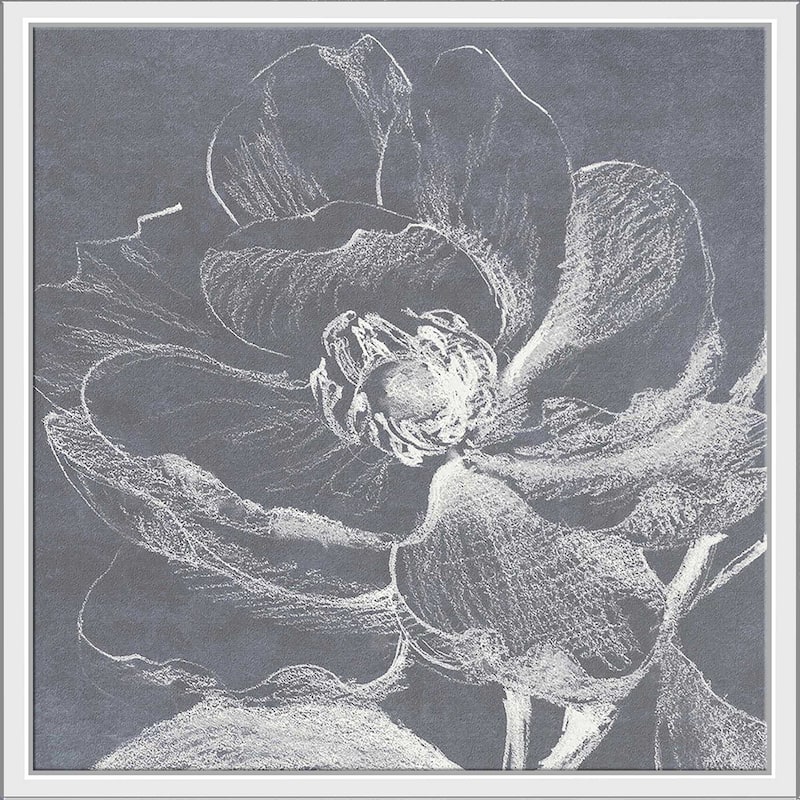 "Neutral Floral Drawing II" Print on Floating Canvas