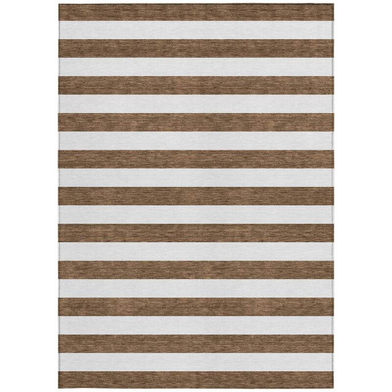 Almosi Stripe Weather Resistant Blended Style Outdoor Rug