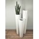preview thumbnail 2 of 1, Lux Box Fiberglass Flower Pot 30X120Cm White
