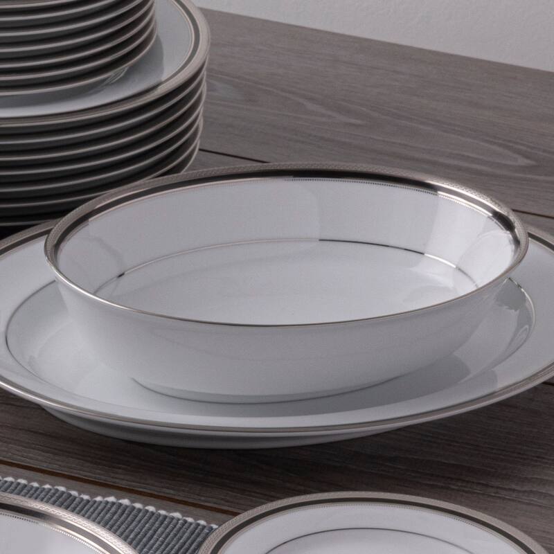 Noritake Austin Platinum Oval Vegetable Bowl, 9-3/4", 32 oz.