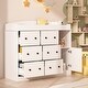 preview thumbnail 3 of 12, 47.2" Changing Table Dresser with 6 Drawer 1 Cabinet Chest Storage