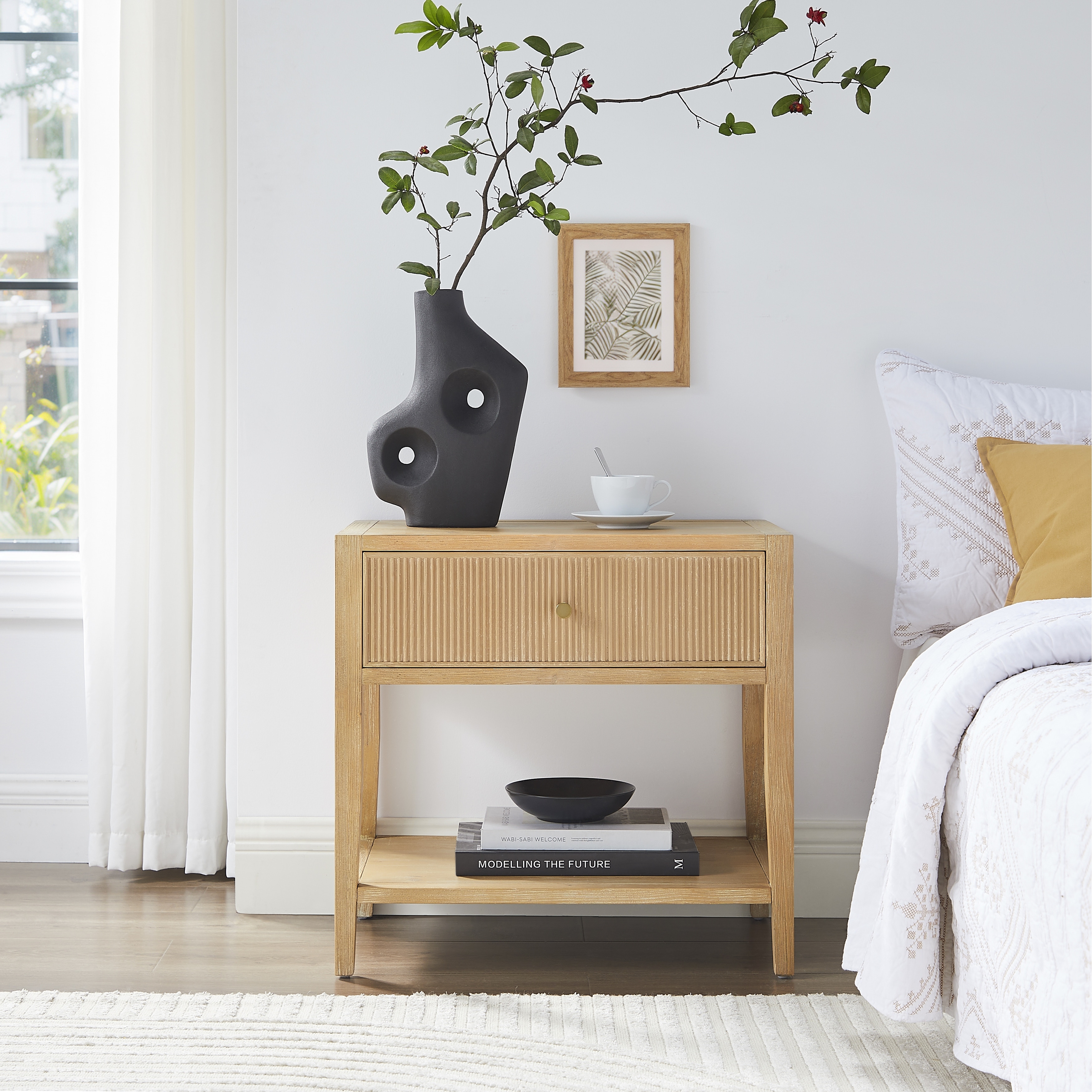 Fallston 1-drawer Nightstand with Shelf