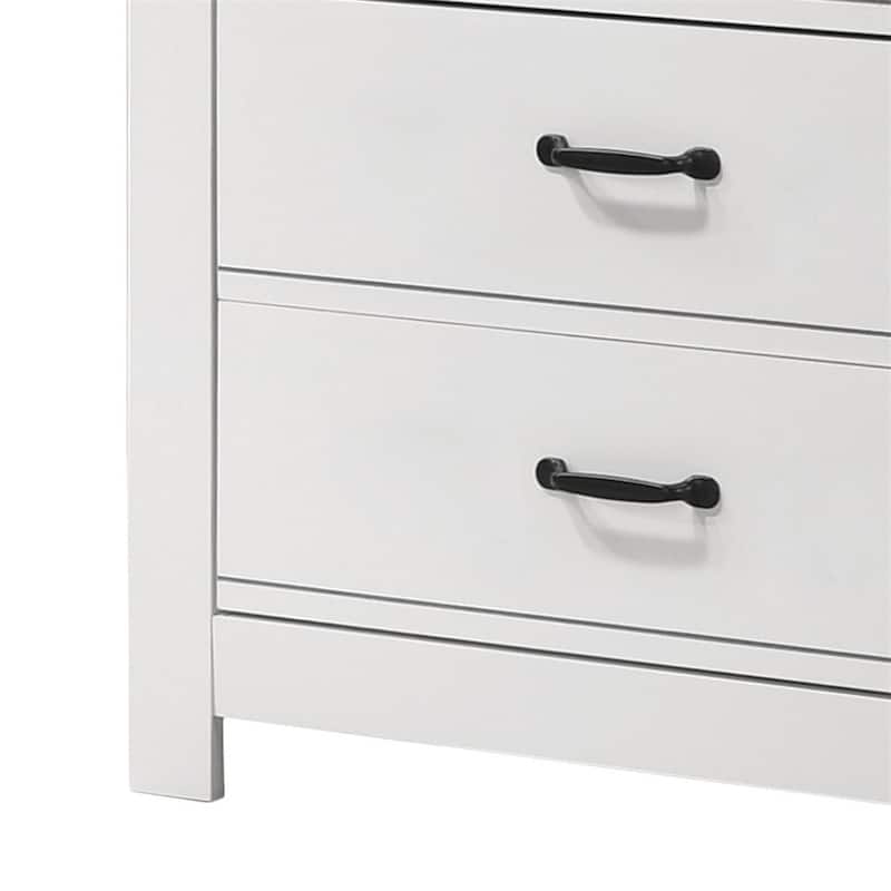 Bedroom Dresser with 5 Drawers and Black Handles