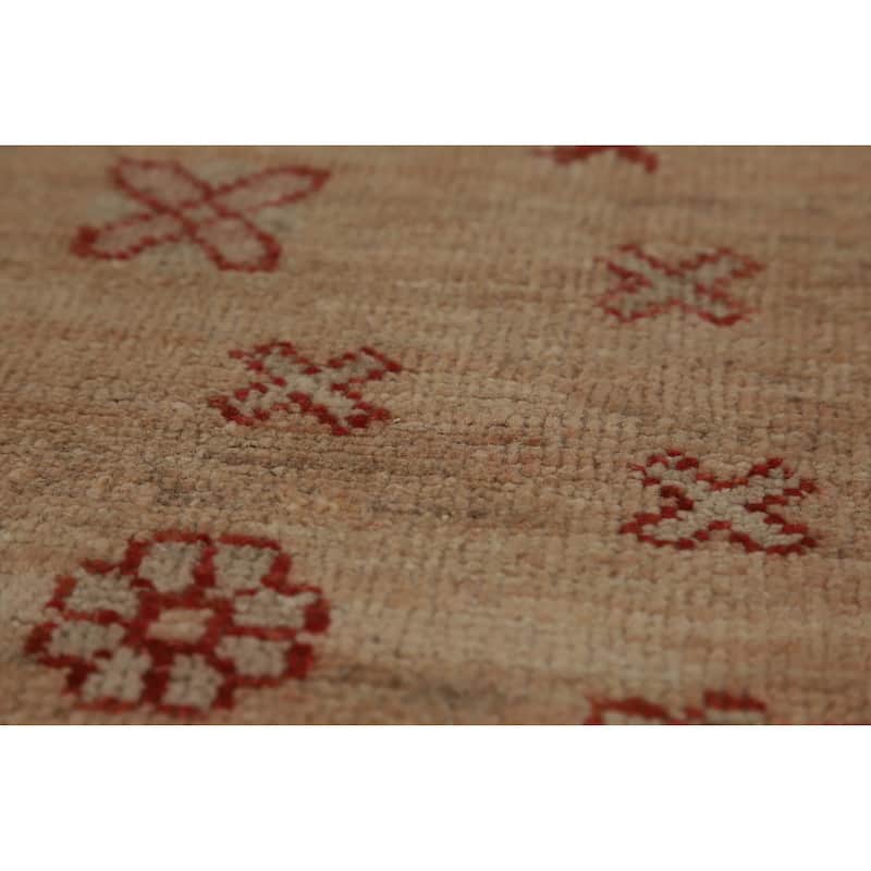 Hand Knotted Oriental 100% Wool Carpet Transitional Floral Brown Oushak Area Rug - 11' 11'' X 8' 11''