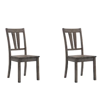Southwestern Fan Back Dining Chair - Wood Seat, Rustic Farmhouse Style - HomeStock - 40