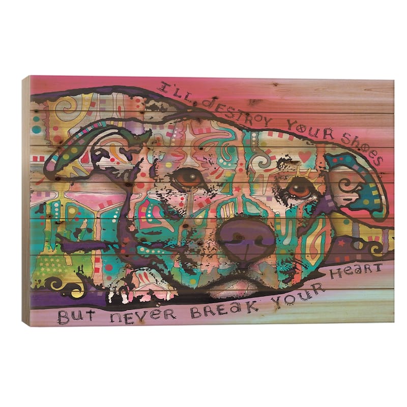 Never Break Your Heart Print On Wood by Dean Russo - Multi-Color - 18x26x1.5