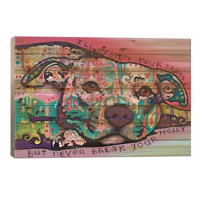 Never Break Your Heart Print On Wood by Dean Russo - Multi-Color