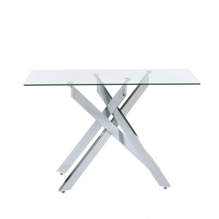 Glass Top Coffee Table End Table Console Table for Living Room 3pcs/set