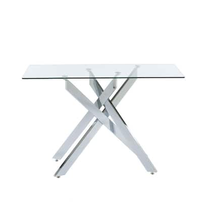 Glass Top Coffee Table End Table Console Table for Living Room 3pcs/set