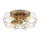 preview thumbnail 42 of 46, Jaxon® 22" Flush Mount Ceiling Fan - Arranmore Lighting & Fans® Aged Brass