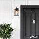preview thumbnail 1 of 6, Hunter Ivory Dusk Outdoor Black Wall Light - Modern/Contemporary, Cottage - Front Porch, Patio, Garage 14"