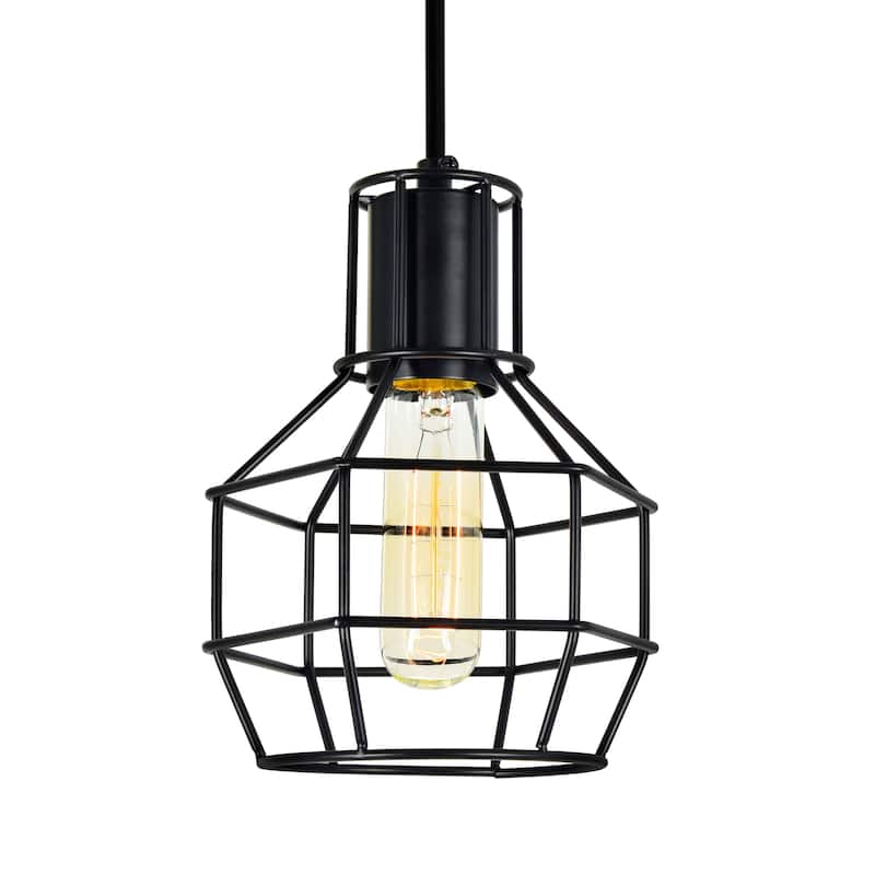 Secure 1 Light Down Mini Pendant With Black Finish