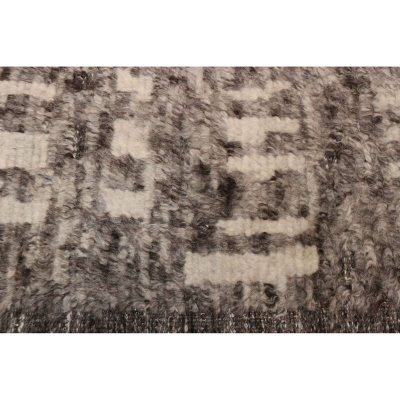 ECARPETGALLERY Hand-knotted Tangier Taupe Wool Rug - 8'0 x 10'0