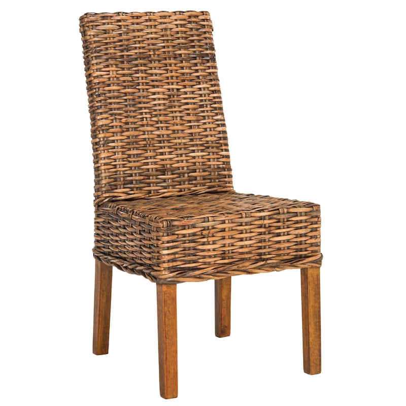 SAFAVIEH Marcy Brown Side Chair (Set of 2) - 18.1" W x 19.7" L x 39" H - 19"W x 22"D x 39"H