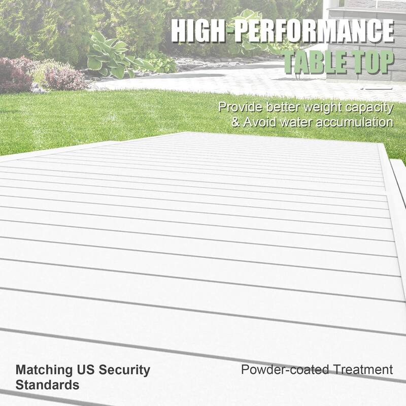 Aluminum Patio Extendable Dining table 35"- 71", Adjustable Indoor Outdoor Patio Dining table with E-Coating for 4-6 Person