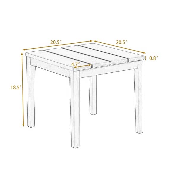 dimension image slide 3 of 4, Outdoor Teak Solid Wood Patio Furniture Set Loveseat Armchair Table Collection