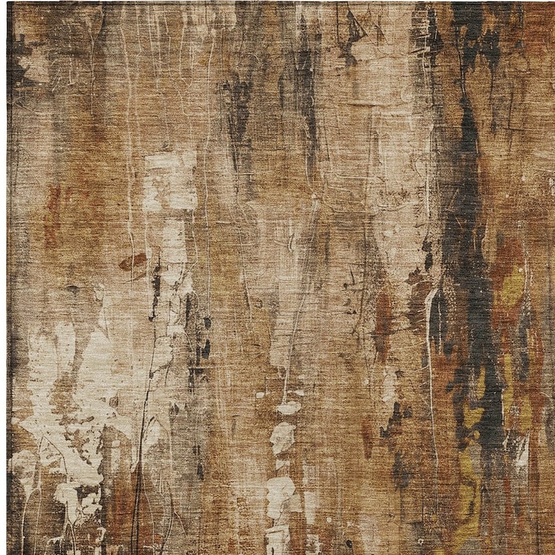 HomeRoots Abstract Transitional Rectangle Outdoor Rug