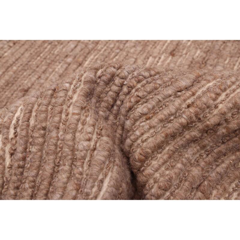 ECARPETGALLERY Hand-knotted Looma Brown Wool Rug - 7'10 x 9'9