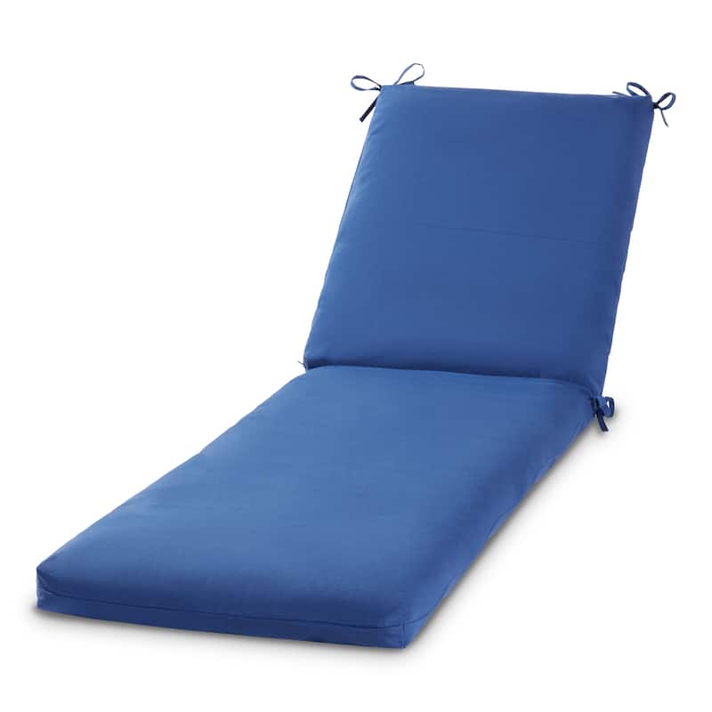 Greendale Home Fashions Outdoor Chaise Cushion (Cushion Only) - Marine Blue