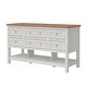 preview thumbnail 8 of 13, Walker Edison Modern Free-Standing Kitchen Island with 6 Drawers, White