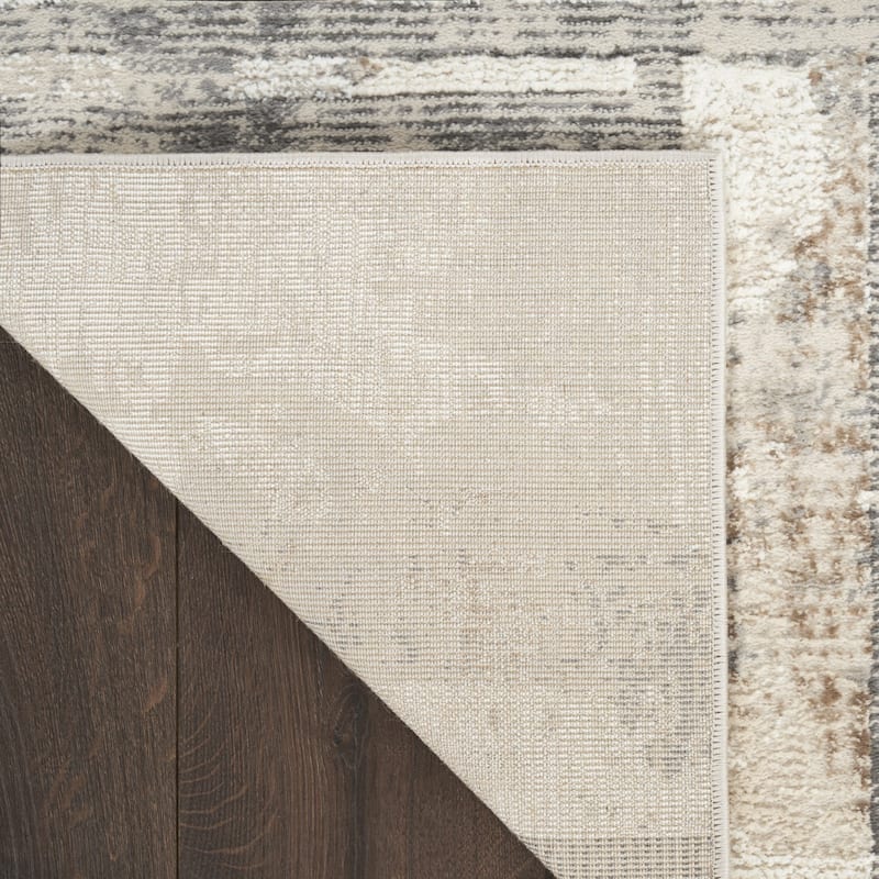 Power Loomed Abstract Modern Non Skid Stain Resistant Area Rug - 90' X '26' X '0.5