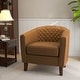 preview thumbnail 80 of 90, Axia Barrel PU Leather Accent Chair with Nailhead Trim