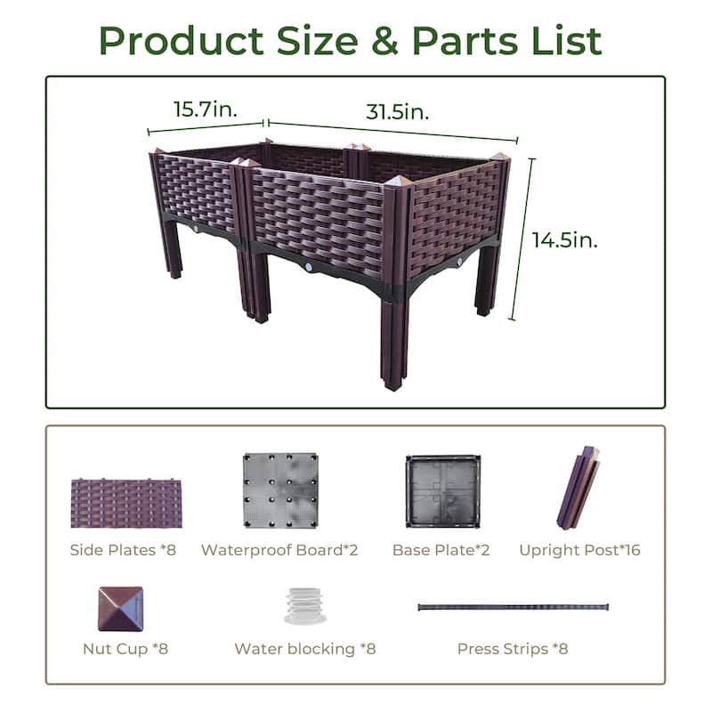 Plastic Raised Garden Bed