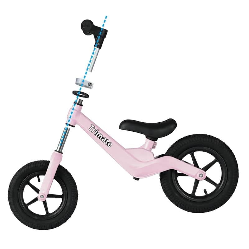 Trimate Toddler Balance Bike, Pink - No Pedal Sport Bike for 3-5 Year Olds, 12" Inflated Tire