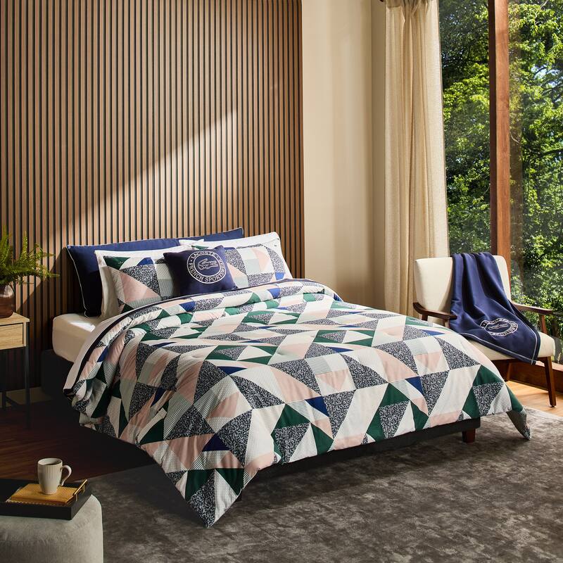 Lacoste Signature Cotton 3-Piece Comforter Set