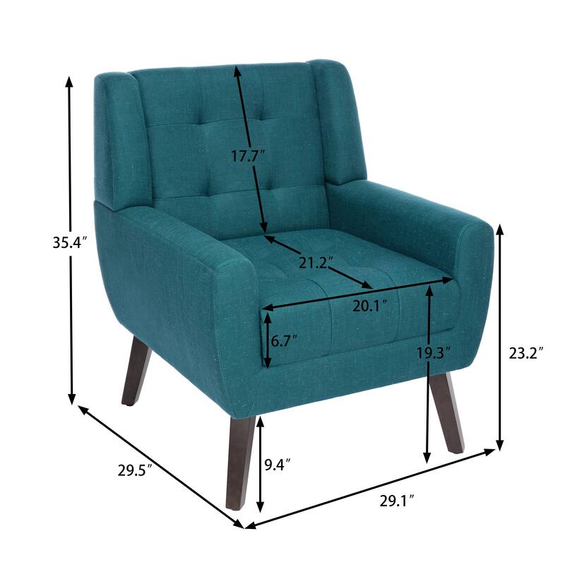 Set of 2 Tufted Upholstered Accent Armchair