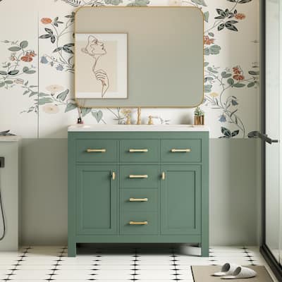 Modern Bathroom Vanity with Multiple Storage Options and High-Quality Materials for Enhanced Functionality
