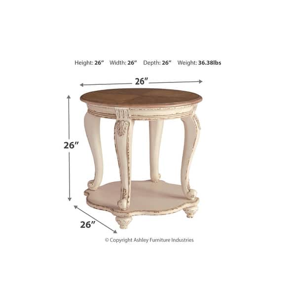 Realyn End Table - White/Brown