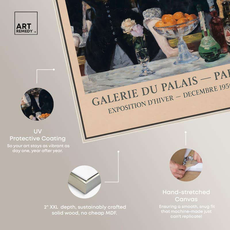 Manet's Famous Bar Canvas by Art Remedy
