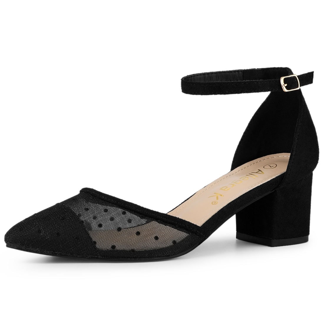 polka dot chunky heels