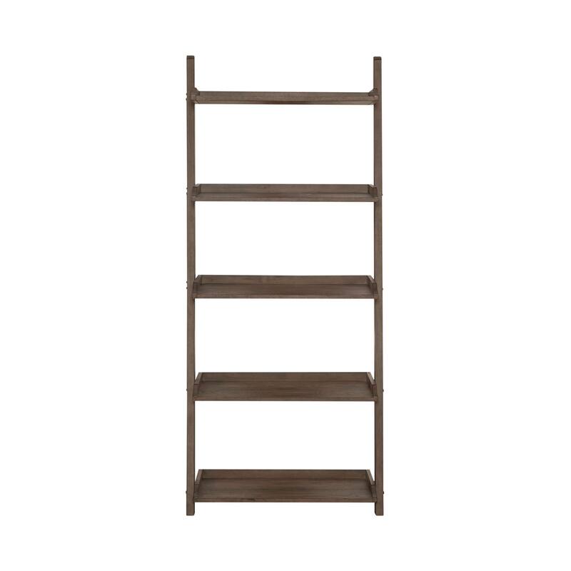 Liberty Furniture Americana Farmhouse Leaning Pier Wood Bookcase - Width 32" x Depth 16" x Height 74"