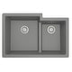 preview thumbnail 47 of 61, Karran 32" Undermount Large/Small Bowl Quartz Kitchen Sink Kit - 32" x 21.25" x 9"