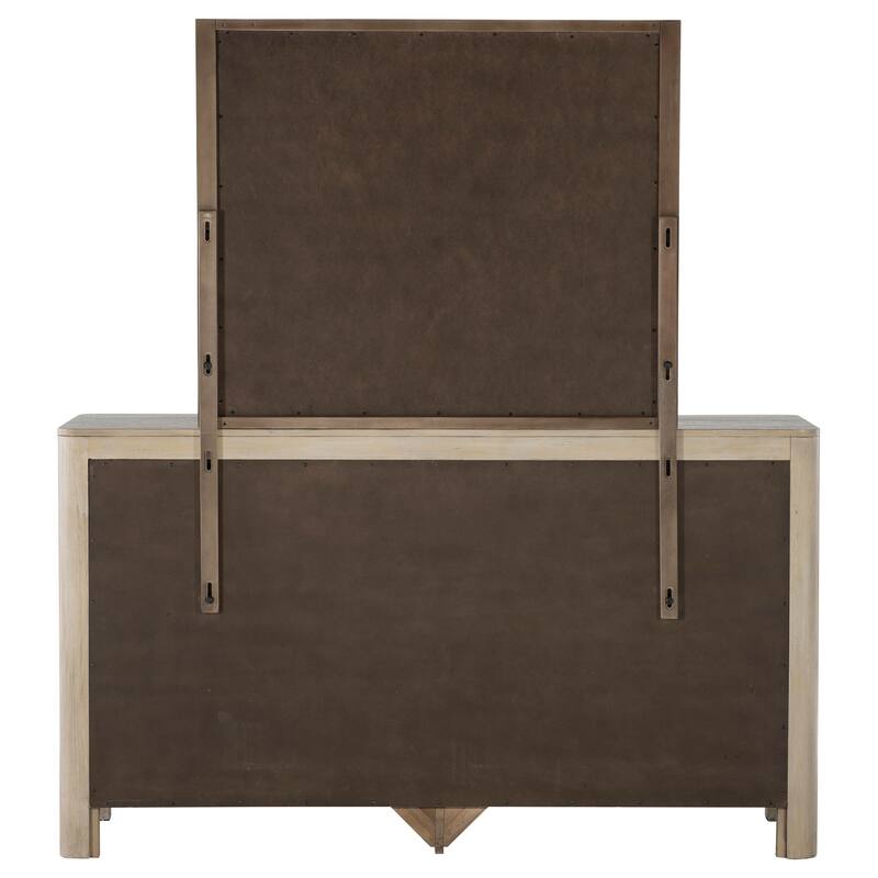 Solano 9-drawer Bedroom Dresser with Mirror Weathered Mango