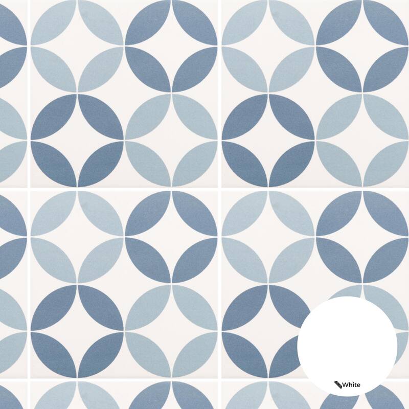 The Tile Life Twinkle 9x9 Blue Porcelain Floor & Wall Tile