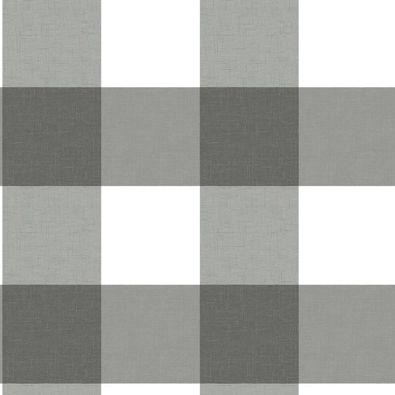 Chesapeake Amos Black Gingham Wallpaper - 20.5in x 396in x 0.025in