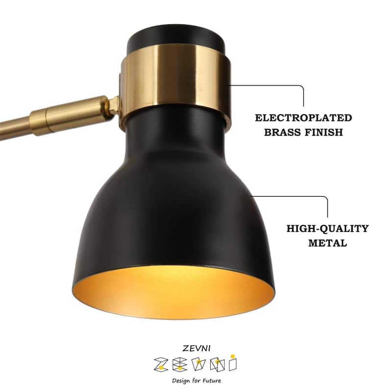 Modern 6-Light Black Gold Chandelier Industrial Metal Pendant Lights for Dining Room - 24.5" D x 12" H