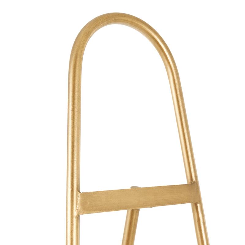 Gold Metal Arched Foldable Tabletop Easel with Vine Emblem